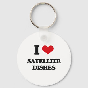 Liebe I Satelliten-Geschirr Schlüsselanhänger