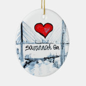 Liebe I Savanne GA Keramik Ornament (Rechts)