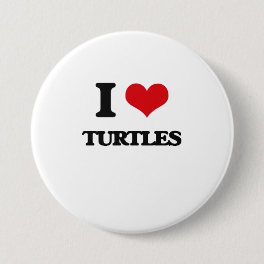 Liebe I Schildkröten Button (Vorderseite)