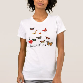 Liebe I Schmetterlinge T-Shirt