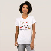 Liebe I Schmetterlinge T-Shirt (Vorne ganz)