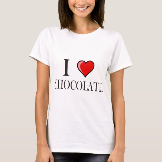 Liebe I Schokolade T-Shirt (Vorderseite)