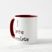 Liebe I Schokolade Tasse (Vorderseite Links)