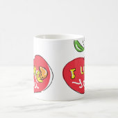 Liebe I Sie Apfel mit der Wurmtee-Tasse Kaffeetasse (Mittel)