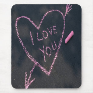 Liebe I Sie, auf einer Mausunterlage Mousepad