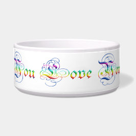 Liebe I Sie. Dekorativer Steigungstext Napf