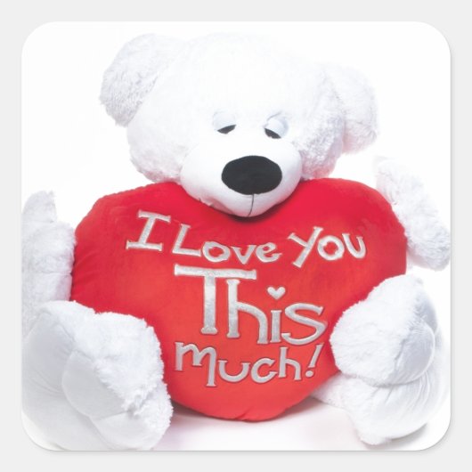 Liebe I Sie dieses viel Quadratischer Aufkleber (Vorderseite)