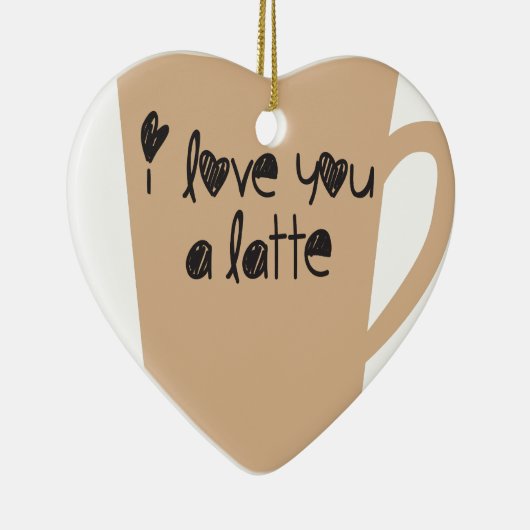 Liebe I Sie ein latte Keramik Ornament (Rechts)