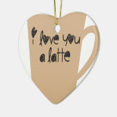 Liebe I Sie ein latte Keramik Ornament (Links)