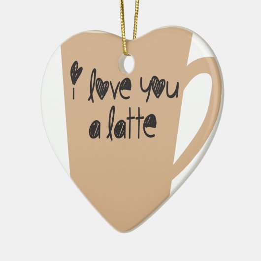 Liebe I Sie ein latte Keramik Ornament (Links)