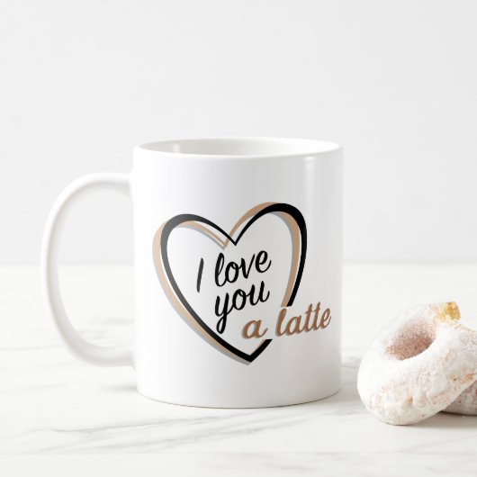 Liebe I Sie eine latte | Tasse (Mit Donut)