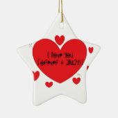 Liebe I Sie für immer und immer Keramikornament (Rechts)