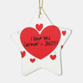 Liebe I Sie für immer und immer Keramikornament (Links)