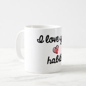 Liebe I Sie habibi Kaffeetasse (Vorderseite Links)