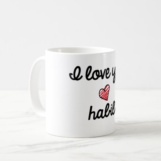 Liebe I Sie habibi Kaffeetasse (Vorderseite Links)