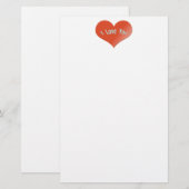 Liebe I Sie Herz Briefpapier (Vorne/Hinten)