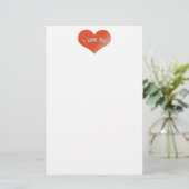 Liebe I Sie Herz Briefpapier (Stehend Vorderseite)