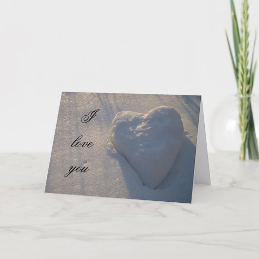 Liebe I Sie Herz Karte (Vorderseite)