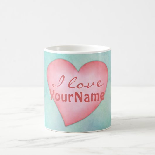 Liebe I Sie Herz-Name-Tassen Kaffeetasse (Mittel)