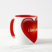 Liebe I Sie Herz-Tasse Tasse (Vorderseite Links)