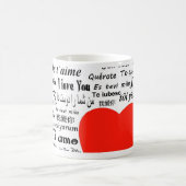 Liebe I Sie in den verschiedenen Sprachen Kaffeetasse (Mittel)