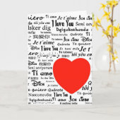 Liebe I Sie in den verschiedenen Sprachen Karte (Gelbe Blume)
