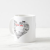 Liebe I Sie in der verschiedene Kaffeetasse (Vorderseite Links)