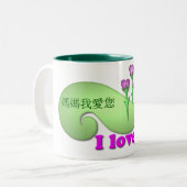Liebe I Sie Mamma Zweifarbige Tasse (Vorderseite Links)