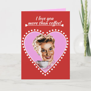 Liebe I Sie mehr als Kaffee Feiertagskarte
