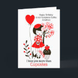 Liebe I Sie mehr als kleine Feiertagskarte<br><div class="desc">Auffallender roter und schwarzer romantischer Entwurf mit Typografie I Liebe Sie mehr als kleine Kuchen. Kleine Kuchen können zu einem anderen Wort,  wenn Sie und wünschen,  zur inneren Mitteilung besonders angefertigt werden,  die Sie Ihre Selbst leicht machen können.</div>