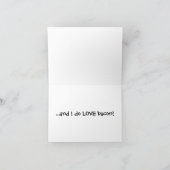 Liebe I Sie mehr als Speckkarte Karte (Innenseite)