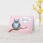 Liebe I Sie mit EULE mein Herz Karte (Gelbe Blume)