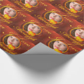 Liebe I Sie Name- und Fotoverpackungspapier Geschenkpapier (Ecke)