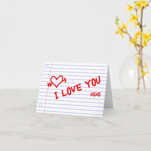 Liebe I Sie: Notizbuchpapier Karte (Gelbe Blume)