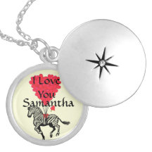 Liebe I Sie personalisierter Zebra