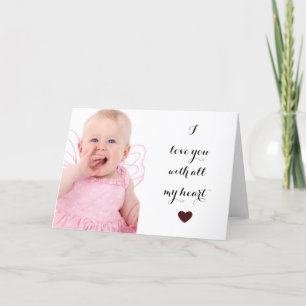 Liebe I Sie personalisiertes Foto Karte