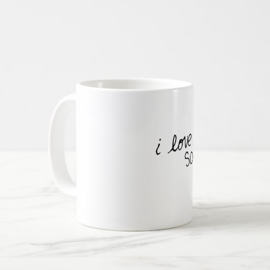 Liebe I Sie soviel Kaffee-Tasse Kaffeetasse (Vorderseite Links)