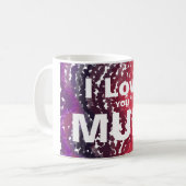 Liebe I Sie weißer Text der Mama auf Kaffeetasse (Vorderseite Links)