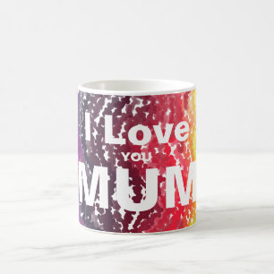 Liebe I Sie weißer Text der Mama auf Kaffeetasse