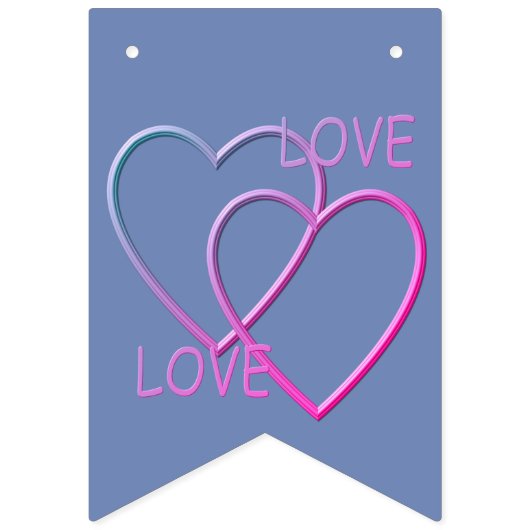 Liebe I Sie Wimpelkette (Zweite Fahne)