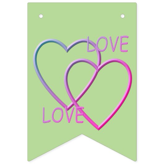 Liebe I Sie Wimpelkette (Dritte Fahne)