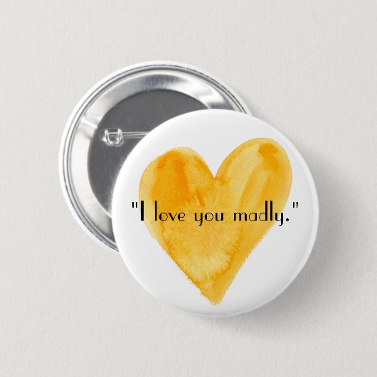 Liebe I Sie wütend Button (Vorne & Hinten)