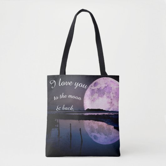 Liebe I Sie zum Mond u. zur hinteren Tasche (Vorderseite)