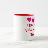 Liebe I Sie zum Mond u. zur hinteren Tasse (Mittel)