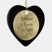 Liebe I Sie zum Mond und hinteren zur Keramik Ornament (Rechts)