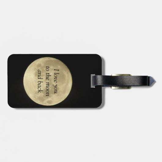 Liebe I Sie zum Mond und und zum hinteren Gepäckanhänger (Rückseite horizontal)