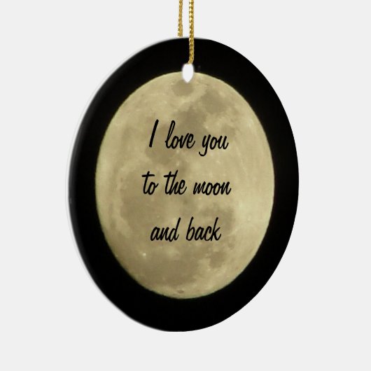 Liebe I Sie zum Mond und zur hinteren Verzierung Keramikornament (Rechts)