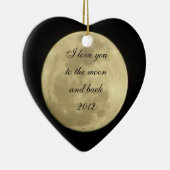Liebe I Sie zum Mond und zur hinteren Verzierung Keramikornament (Rechts)