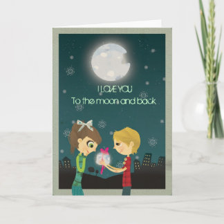 Liebe I Sie zum Mond und zur Rückseite - GCard Karte