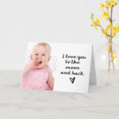 Liebe I Sie zum Mond und zur Rückseite Karte (Gelbe Blume)